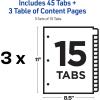 imageAvery Dividers for 3 Ring Binders 5 Tabs per Set Customizable Table of Contents Multicolor Tabs Great for Organizing HighVolume Reports Projects and More 24 Sets of 1116715 tabs