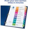 imageAvery Dividers for 3 Ring Binders 5 Tabs per Set Customizable Table of Contents Multicolor Tabs Great for Organizing HighVolume Reports Projects and More 24 Sets of 1116710 tabs