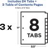 imageAvery Dividers for 3 Ring Binders 5 Tabs per Set Customizable Table of Contents Multicolor Tabs Great for Organizing HighVolume Reports Projects and More 24 Sets of 111678 tabs