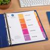 imageAvery Dividers for 3 Ring Binders 5 Tabs per Set Customizable Table of Contents Multicolor Tabs Great for Organizing HighVolume Reports Projects and More 24 Sets of 111675 tabs