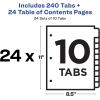 imageAvery Dividers for 3 Ring Binders 5 Tabs per Set Customizable Table of Contents Multicolor Tabs Great for Organizing HighVolume Reports Projects and More 24 Sets of 1116710 tabs