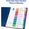 imageAvery Dividers for 3 Ring Binders 5 Tabs per Set Customizable Table of Contents Multicolor Tabs Great for Organizing HighVolume Reports Projects and More 24 Sets of 1116710 tabs