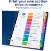 imageAvery Dividers for 3 Ring Binders 5 Tabs per Set Customizable Table of Contents Multicolor Tabs Great for Organizing HighVolume Reports Projects and More 24 Sets of 1116710 tabs