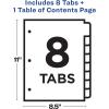 imageAvery Dividers for 3 Ring Binders 5 Tabs per Set Customizable Table of Contents Multicolor Tabs Great for Organizing HighVolume Reports Projects and More 24 Sets of 111678 tabs