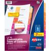 imageAvery Dividers for 3 Ring Binders 5 Tabs per Set Customizable Table of Contents Multicolor Tabs Great for Organizing HighVolume Reports Projects and More 24 Sets of 111675 tabs