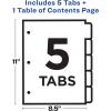 imageAvery Dividers for 3 Ring Binders 5 Tabs per Set Customizable Table of Contents Multicolor Tabs Great for Organizing HighVolume Reports Projects and More 24 Sets of 111675 tabs