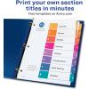 imageAvery Dividers for 3 Ring Binders 5 Tabs per Set Customizable Table of Contents Multicolor Tabs Great for Organizing HighVolume Reports Projects and More 24 Sets of 111678 tabs