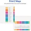 imageAvery Dividers for 3 Ring Binders 5 Tabs per Set Customizable Table of Contents Multicolor Tabs Great for Organizing HighVolume Reports Projects and More 24 Sets of 1116715 tabs