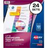 imageAvery Dividers for 3 Ring Binders 5 Tabs per Set Customizable Table of Contents Multicolor Tabs Great for Organizing HighVolume Reports Projects and More 24 Sets of 1116710 tabs