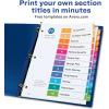 imageAvery Dividers for 3 Ring Binders 5 Tabs per Set Customizable Table of Contents Multicolor Tabs Great for Organizing HighVolume Reports Projects and More 24 Sets of 1116712 tabs