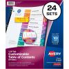 imageAvery Dividers for 3 Ring Binders 5 Tabs per Set Customizable Table of Contents Multicolor Tabs Great for Organizing HighVolume Reports Projects and More 24 Sets of 1116710 tabs