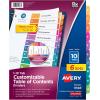 imageAvery Dividers for 3 Ring Binders 5 Tabs per Set Customizable Table of Contents Multicolor Tabs Great for Organizing HighVolume Reports Projects and More 24 Sets of 1116710 tabs
