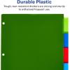 imageAvery Dividers for 3 Ring Binders 5Tab Plastic Binder Dividers Insertable Big Tabs Multicolor 3 Sets of 119005 Tab