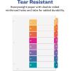 imageAvery Dividers for 3 Ring Binders 8 Tabs per Set Customizable Table of Contents Multicolor Tabs Great for Organizing HighVolume Reports Projects and More 24 Sets of 11168
