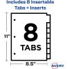 imageAvery Dividers for 3 Ring Binders 8Tab Plastic Binder Dividers Insertable Big Tabs Multicolor 3 Sets of 1190124pack
