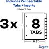 imageAvery Dividers for 3 Ring Binders 8Tab Plastic Binder Dividers Insertable Big Tabs Multicolor 3 Sets of 119018 Tab