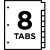 imageAvery Dividers for 3 Ring Binders 8Tab Plastic Binder Dividers Insertable Big Tabs Multicolor 3 Sets of 119018 Tab Pack of 3