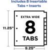 imageAvery Dividers for 3 Ring Binders 8Tab Sets TwoPocket Plastic Binder Dividers with Tabs Multicolor 3 Sets 719078 Tab