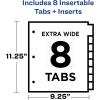 imageAvery Dividers for 3 Ring Binders 8Tab Sets TwoPocket Plastic Binder Dividers with Tabs Multicolor 3 Sets 719078 Tab