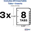 imageAvery Dividers for 3 Ring Binders 8Tab Sets TwoPocket Plastic Binder Dividers with Tabs Multicolor 3 Sets 719078 Tab