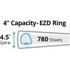 imageAvery Durable View 3 Ring Binder 4quot EZD Ring Holds 85quot x 11quot Paper 2 Black Binders 09860