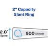 imageAvery Durable View 3 Ring Binders 2 Inch Slant Rings 530Sheet Capacity DuraHinge 28 Inch Wide Spine Customizable Clear Covers and Spine Dark Blue Binders 4Pack of 17034Neon Blue