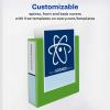 imageAvery Durable View 3 Ring Binders 2 Inch Slant Rings 530Sheet Capacity DuraHinge 28 Inch Wide Spine Customizable Clear Covers and Spine Dark Blue Binders 4Pack of 17034Green