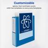 imageAvery Durable View 3 Ring Binders 2 Inch Slant Rings 530Sheet Capacity DuraHinge 28 Inch Wide Spine Customizable Clear Covers and Spine Dark Blue Binders 4Pack of 17034Neon Blue