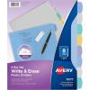 imageAvery Durable WriteOn Plastic Dividers with Erasable Tabs11quot x 8 12quot Multicolor 8 Tabs1 Set
