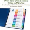imageAvery EcoFriendly Recycled Dividers for 3 Ring Binders 12 Tabs per Set Customizable Table of Contents Multicolor Tabs Great for Organizing Reports Projects and More 3 Sets of 110833 Sets