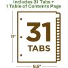 imageAvery EcoFriendly Recycled Dividers for 3 Ring Binders 12 Tabs per Set Customizable Table of Contents Multicolor Tabs Great for Organizing Reports Projects and More 3 Sets of 110831 Set