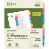 imageAvery EcoFriendly Recycled Dividers for 3 Ring Binders 12 Tabs per Set Customizable Table of Contents Multicolor Tabs Great for Organizing Reports Projects and More 3 Sets of 110831 Set