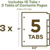 imageAvery EcoFriendly Recycled Dividers for 3 Ring Binders 12 Tabs per Set Customizable Table of Contents Multicolor Tabs Great for Organizing Reports Projects and More 3 Sets of 110833 Sets