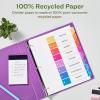 imageAvery EcoFriendly Recycled Dividers for 3 Ring Binders 12 Tabs per Set Customizable Table of Contents Multicolor Tabs Great for Organizing Reports Projects and More 3 Sets of 110833 Sets