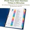 imageAvery EcoFriendly Recycled Dividers for 3 Ring Binders 12 Tabs per Set Customizable Table of Contents Multicolor Tabs Great for Organizing Reports Projects and More 3 Sets of 110831 Set