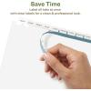 imageAvery EcoFriendly Recycled Dividers for 3 Ring Binders 12Tab White Tabs Index Maker Print and Apply Clear Label Strip 5 Sets for 60 Binder Dividers Total 11582One Size