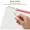 imageAvery EcoFriendly Recycled Dividers for 3 Ring Binders 12Tab White Tabs Index Maker Print and Apply Clear Label Strip 5 Sets for 60 Binder Dividers Total 11582One Size