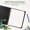 imageAvery EcoFriendly Recycled Dividers for 3 Ring Binders 12Tab White Tabs Index Maker Print and Apply Clear Label Strip 5 Sets for 60 Binder Dividers Total 11582Letter