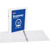 imageAvery Economy View 3 Ring Binder 05quot Round Rings 100 Sheet Capacity 07quot Wide Spine White Binder Ideal for Lightweight Organization and Occasional Referencing 0575005 Inch Pack of 12