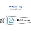 imageAvery Economy View 3 Ring Binder 05quot Round Rings 100 Sheet Capacity 07quot Wide Spine White Binder Ideal for Lightweight Organization and Occasional Referencing 0575005 Inch Pack of 12