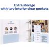 imageAvery Economy View 3 Ring Binder 05quot Round Rings 100 Sheet Capacity 07quot Wide Spine White Binder Ideal for Lightweight Organization and Occasional Referencing 057501 Count Pack of 2