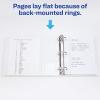 imageAvery Economy View 3 Ring Binder 05quot Round Rings 100 Sheet Capacity 07quot Wide Spine White Binder Ideal for Lightweight Organization and Occasional Referencing 057501 Count Pack of 2