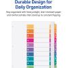 imageAvery ExtraWide Dividers for 3 Ring Binders 10 Tabs per Set Customizable Table of Contents Multicolor Tabs Works Great with Sheet Protectors 11165914 x 11 inches