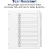 imageAvery ExtraWide Dividers for 3 Ring Binders 26 Tabs per Set Customizable Table of Contents Multicolor Tabs Works Great with Sheet Protectors 11166White