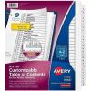 imageAvery ExtraWide Dividers for 3 Ring Binders 26 Tabs per Set Customizable Table of Contents Multicolor Tabs Works Great with Sheet Protectors 11166White