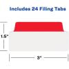 imageAvery Filing Ultra Tabs 3quot x 15quot 2Side Writable RedBlueGreen 24 Repositionable File Tabs 74775Assorted
