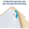 imageAvery Filing Ultra Tabs 3quot x 15quot 2Side Writable RedBlueGreen 24 Repositionable File Tabs 74775Assorted