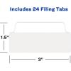 imageAvery Filing Ultra Tabs 3quot x 15quot 2Side Writable RedBlueGreen 24 Repositionable File Tabs 74775White