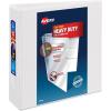 imageAvery Heavy Duty View 3 Ring Binder 05quot One Touch Slant Ring Holds 85quot x 11quot Paper 4 White Binders 797091 pack