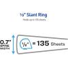 imageAvery Heavy Duty View 3 Ring Binder 05quot One Touch Slant Ring Holds 85quot x 11quot Paper 4 White Binders 797091 pack